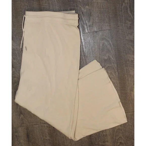 Mate the Label Women's Plus Organic Thermal Wide Leg Pants Bone Sz 3X NWOT $138‎ - Picture 5 of 9